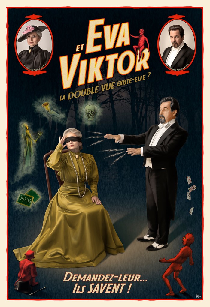 Eva et Viktor théâtre spirite, télépathie, mentalisme